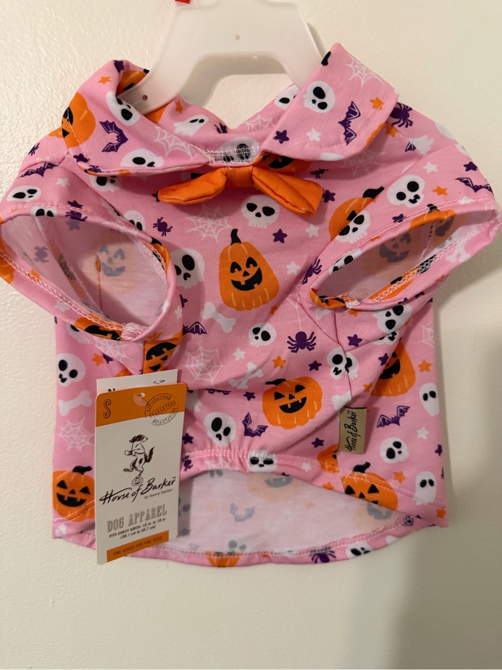 Dog Pink Halloween Pumpkin & Skull Costume shirt